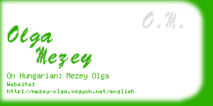 olga mezey business card